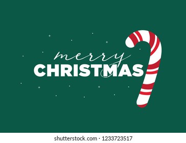 Merry Christmas Card, Christmas Flyer, Christmas Advertisement, Candy Cane Greeting Card, Christmas Background, Holiday Greeting Card Vector Illustration Background