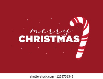 Merry Christmas Card, Christmas Flyer, Christmas Advertisement, Candy Cane Greeting Card, Christmas Background, Holiday Greeting Card Vector Illustration Background