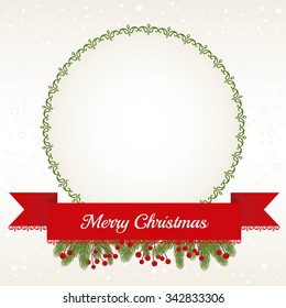 Merry Christmas Card with Frame