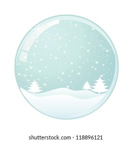 merry christmas card with christmas globe. vector