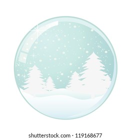 merry christmas card with christmas globe. vector
