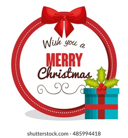merry christmas card greeting gift design