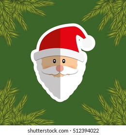 Merry christmas card icon vector illustration graphic design