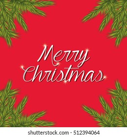 Merry christmas card icon vector illustration graphic design