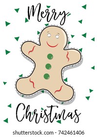 merry christmas card, illustration in vector format