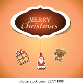 Merry Christmas card message vector