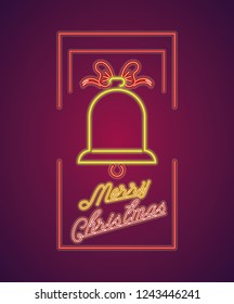 merry christmas card neon light