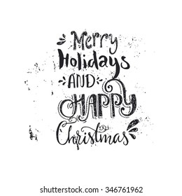 Merry Christmas card. New year collection. Design element for banner, card, invitation, label, postcard, template, vignette.
