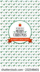 	Merry Christmas card on pattern design concept