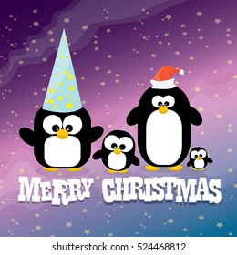 Cute Little Penguin Star Isolated On Stock Vector (Royalty Free ...