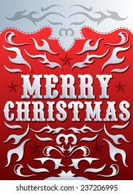 Merry Christmas Card - poster design - western style 