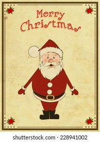 Merry Christmas card with Santa