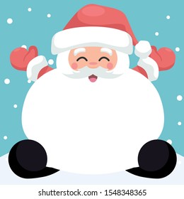Merry Christmas card from Santa Claus for dedication