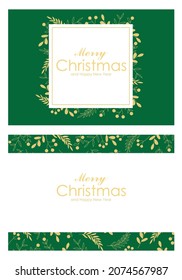 Feliz juego de tarjetas de Navidad. Espacio para texto