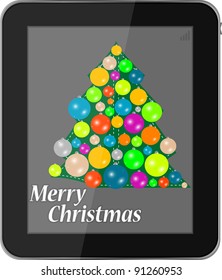 Merry Christmas card in smart phone