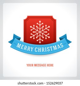 Merry Christmas card and snowflake decoration background. Vector illustration Eps 10. 