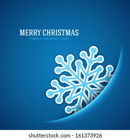 Merry Christmas card and snowflake decoration background. Vector illustration Eps 10. Greeting card or invitation.
