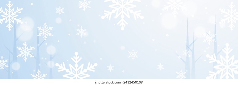 merry christmas card with snowflake decoration and fir palm branches