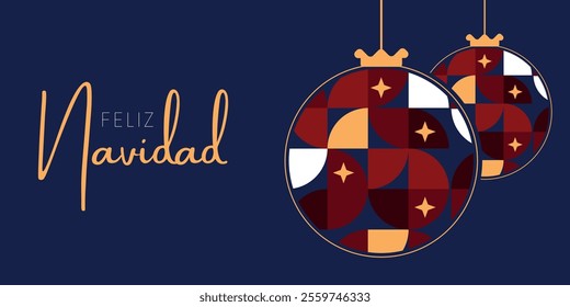 Merry christmas card in spanish means "feliz navidad" 