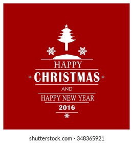 Merry Christmas card, stylized Christmas tree on decorative background. Design elements for holiday cards. web banner. vector Greeting Card illustration