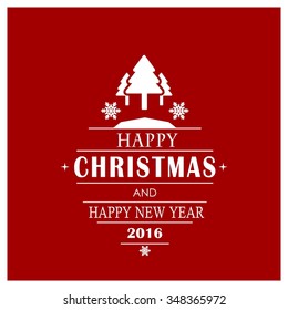 Merry Christmas card, stylized Christmas tree on decorative background. Design elements for holiday cards. web banner. vector Greeting Card illustration