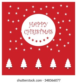 Merry Christmas card, stylized Christmas tree on decorative background. Design elements for holiday cards. web banner. vector Greeting Card illustration