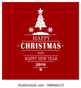 Merry Christmas card, stylized Christmas tree on decorative background. Design elements for holiday cards. web banner. vector Greeting Card illustration