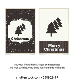 Merry Christmas card, stylized Christmas tree on decorative background. Design elements for holiday cards. Xmas decorated tree icon. vector Greeting Card illustration Merry Christmas card, stylized Christmas tree on decorative background. Design elements for holiday cards. Xmas decorated tree icon. vector Greeting Card illustration