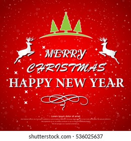 Merry Christmas card, stylized Christmas tree on decorative background. Design elements for holiday cards. web banner. vector Greeting Card illustration, Christmas sale design template
