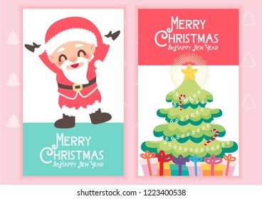 merry christmas card template background vector