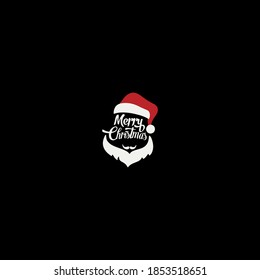 Merry Christmas card template, Calligraphy design.Vector text letters. With Santa Claus Creative Typography for Holiday Greeting Gift Poster. Calligraphy Font style banner.