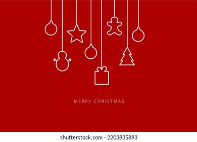 Merry Christmas. Card template. Vector illustration
