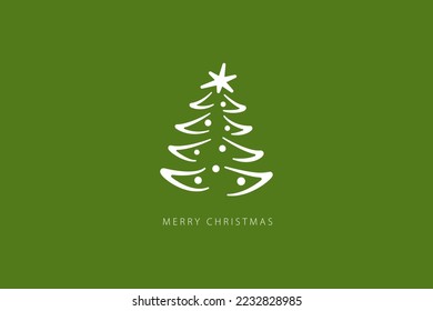 Frohe Weihnachten. Kartenvorlage. Vektorgrafik