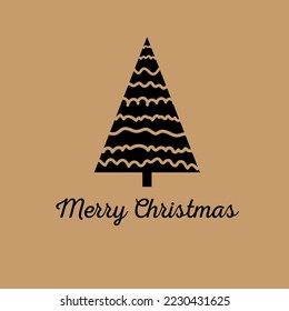 tarjeta navideña con árbol