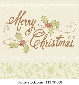 Merry Christmas card vector