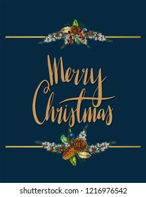 Merry Christmas card vector