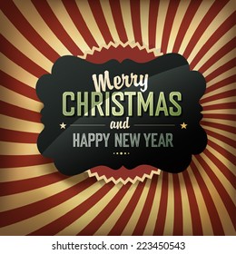 Merry Christmas Card, vector.