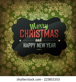 Merry Christmas Card, vector.