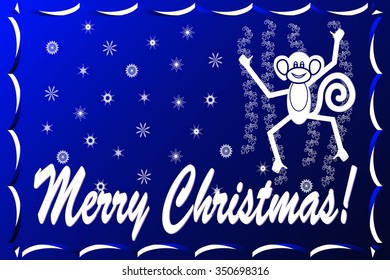 Merry Christmas card vector