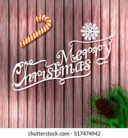 merry christmas card.  Vector