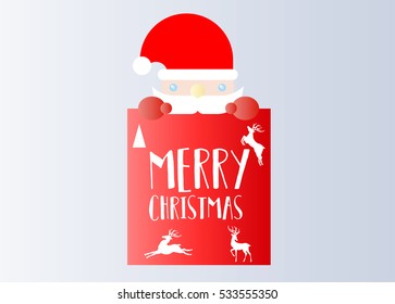 Merry Christmas Card. Vector
