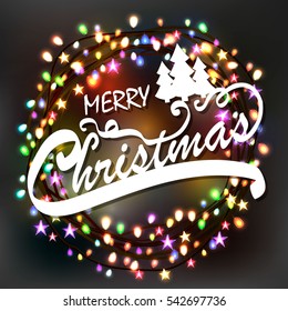 merry christmas card. Vector