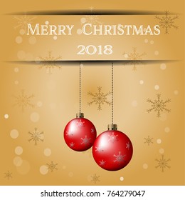 Merry Christmas card vector.