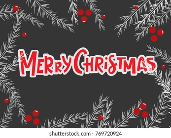merry christmas card vector