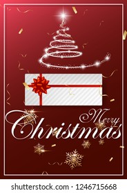 Merry Christmas card vector background