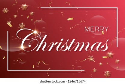 Merry Christmas card vector background