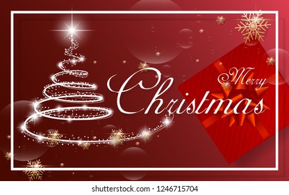 Merry Christmas card vector background