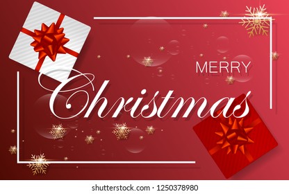 Merry Christmas card vector background