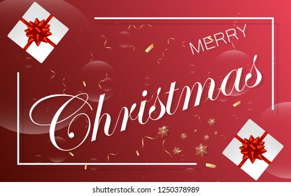 Merry Christmas card vector background