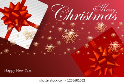 Merry Christmas card vector background